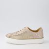 Shoes DJANGO & JULIETTE | Flip Gold Shimmer Leather Mesh Sneakers