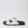 Shoes MOLLINI | Heire White Silver Leather Slides