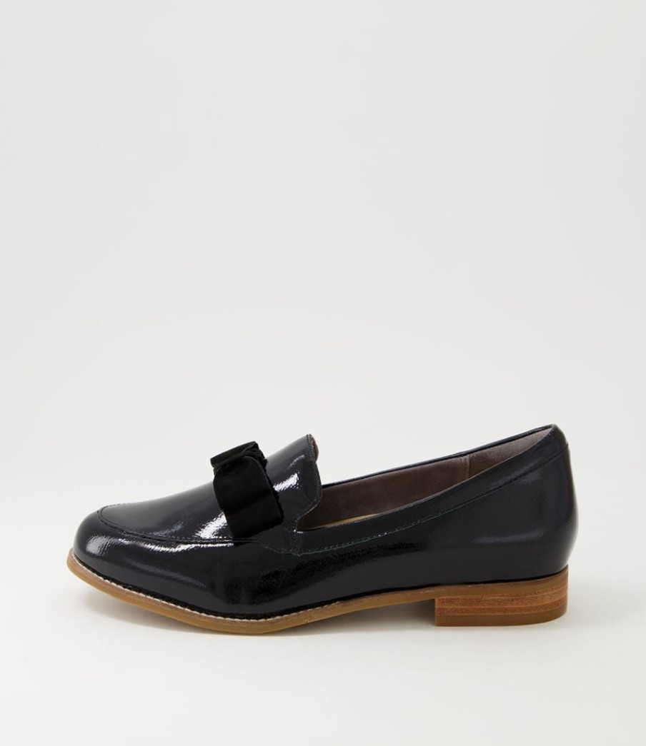 Shoes ZIERA | Talise Xf Black Patent Suede Loafers