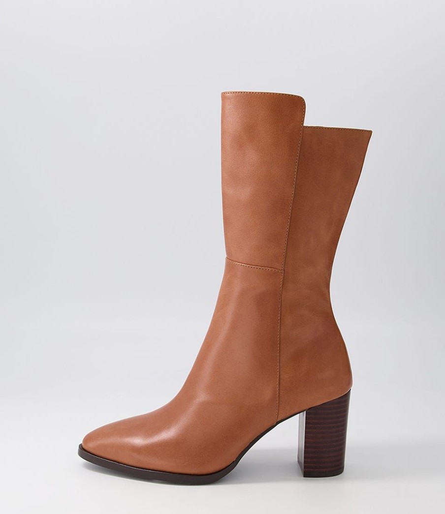 Shoes DJANGO & JULIETTE | Aisley Cognac Leather Calf Boots