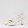 Shoes TOP END | Lariah Ivory Leather Heels