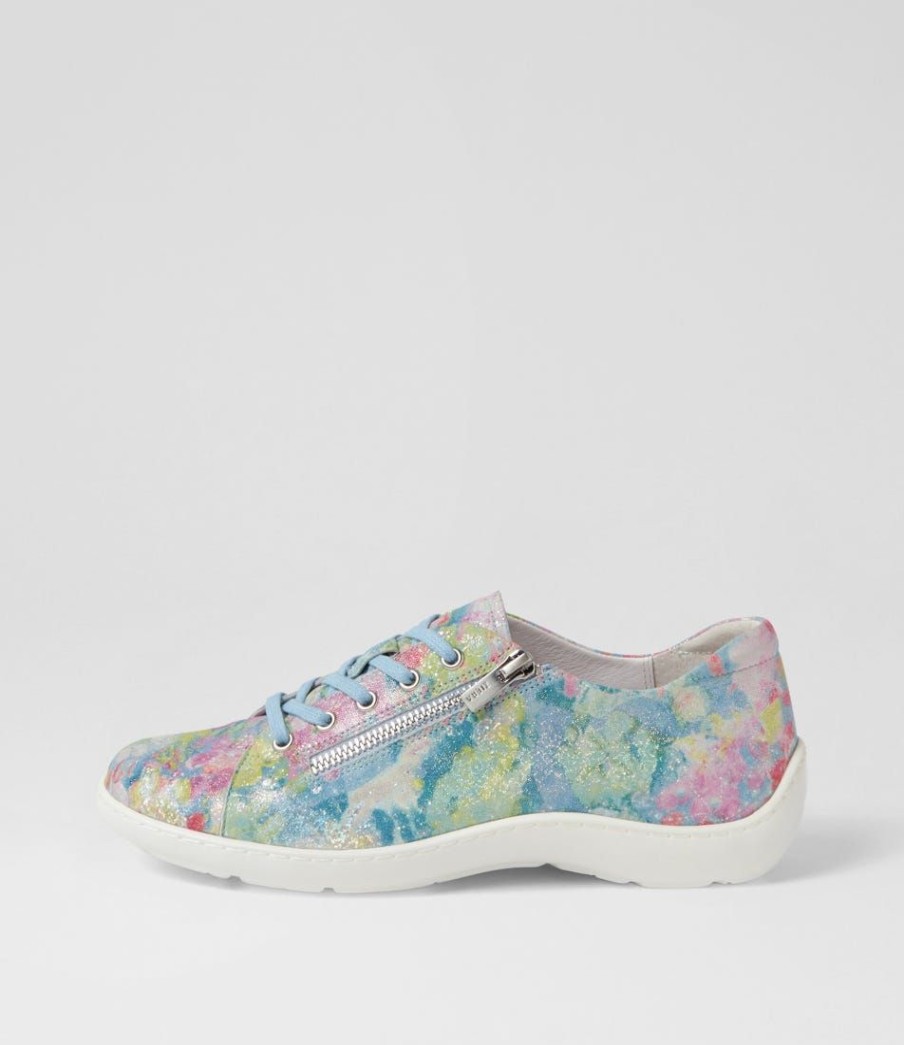 Shoes ZIERA | Wemmer Xf Blue Multi White Leather Sneakers