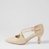 Shoes DJANGO & JULIETTE | Electrik Pale Gold Sparkle Fabric Heels