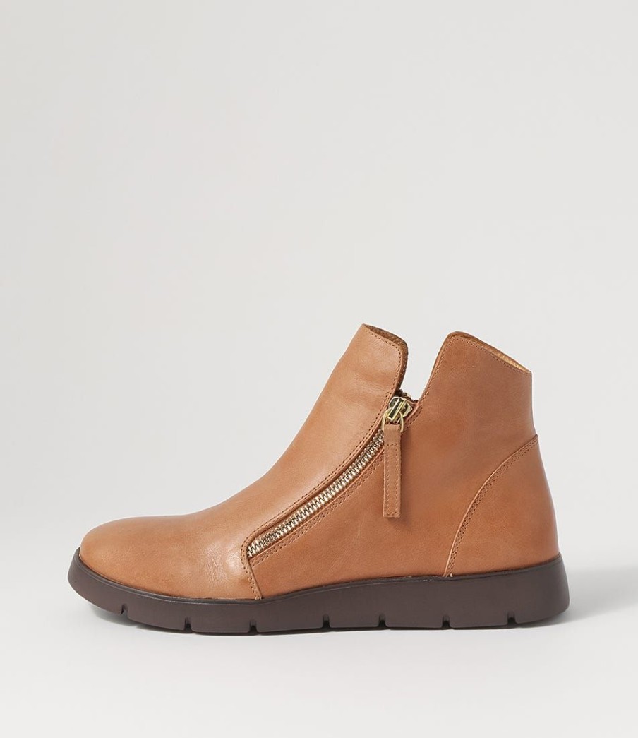 Shoes ZIERA | Mohme W Tan Leather Ankle Boots