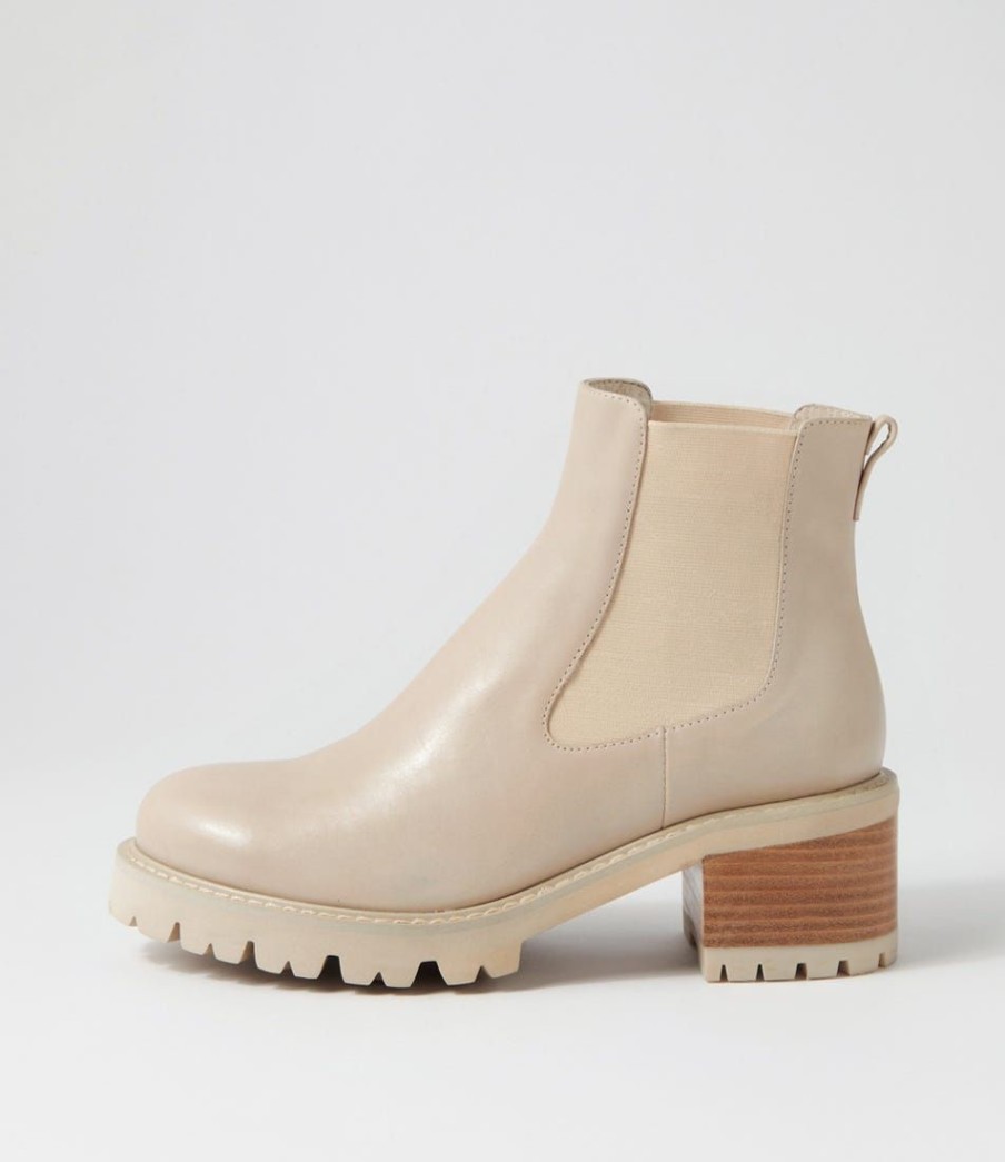 Shoes TOP END | Jesiy Almond Leather Elastic Chelsea Boots