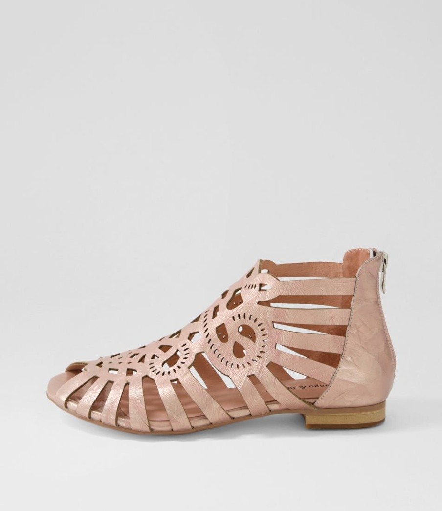 Shoes DJANGO & JULIETTE | Palermo Pink Shine Leather Sandals