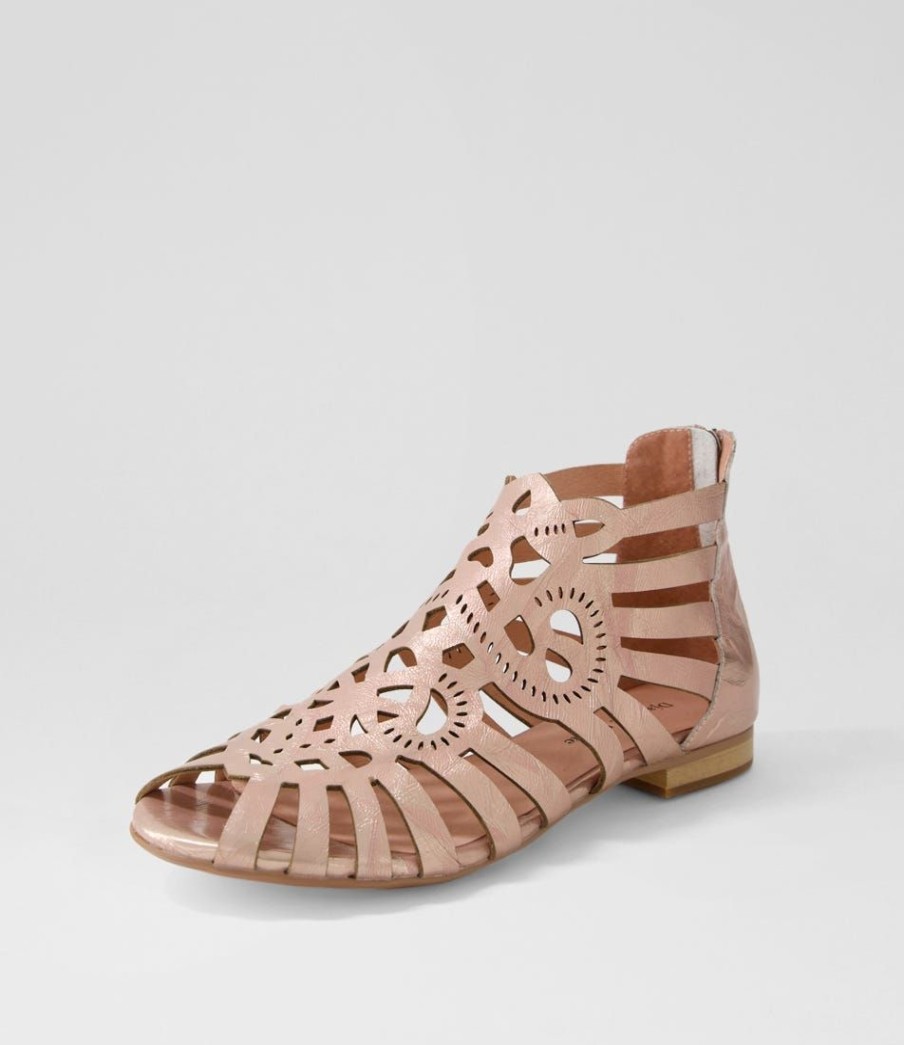 Shoes DJANGO & JULIETTE | Palermo Pink Shine Leather Sandals