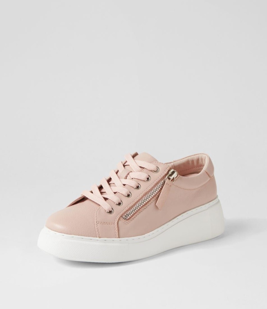 Shoes DJANGO & JULIETTE | Yanji Rose White Leather Sneakers