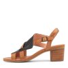 Shoes DJANGO & JULIETTE | Baltimore Lrg Black Dark Tan Leather Sandals