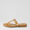 Shoes MOLLINI | Antina Dark Tan Leather Slides