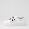 Shoes DJANGO & JULIETTE | Lunit White Bright Jewels Leather Sneakers