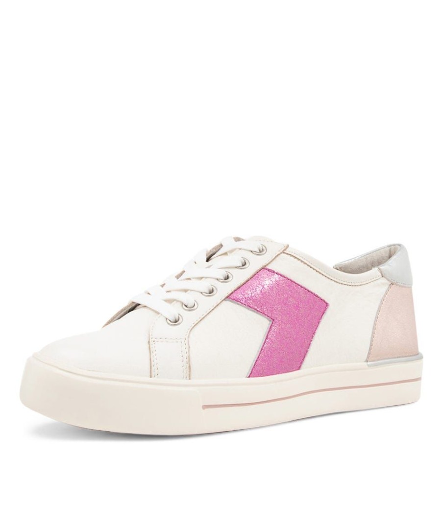 Shoes ZIERA | Aditi W White Fuchsia Multi Sneakers