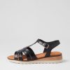 Shoes DIANA FERRARI | Begraciad Black Leather Sandals