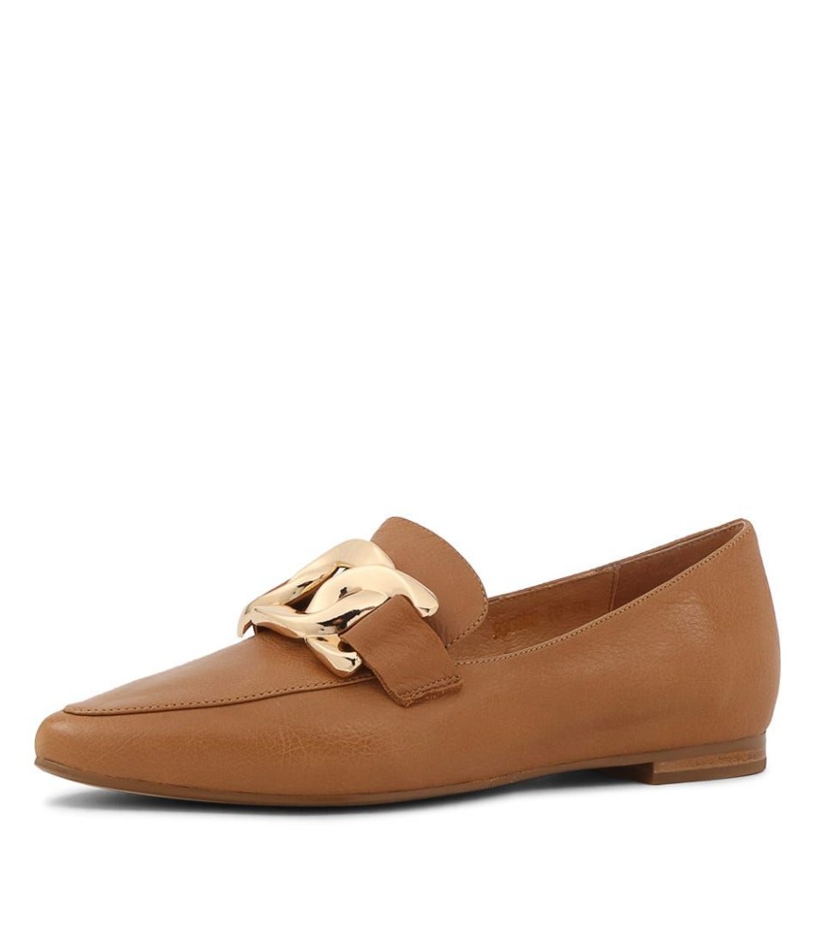 Shoes TOP END | Socoro Dark Tan Leather Loafers