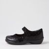 Shoes ZIERA | Gummibear Xw Black Sparkle Leather Suede Flat Shoes