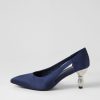 Shoes DJANGO & JULIETTE | Eunicee Navy Satin Heels