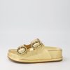 Shoes DJANGO & JULIETTE | Gabbath Old Gold Leather Slides