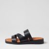 Shoes DIANA FERRARI | Jordanas Black Leather Slides