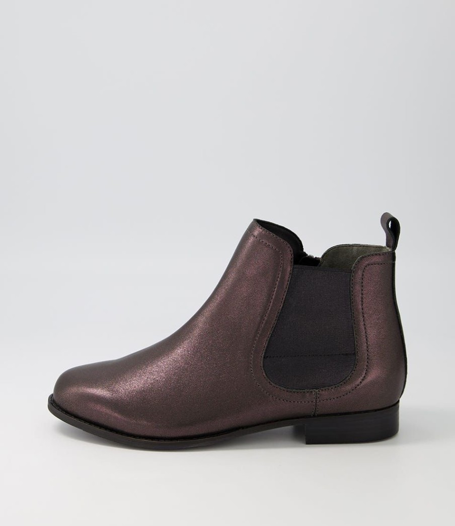 Shoes ZIERA | Talia Xf Black Glow Leather Chelsea Boots