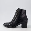 Shoes DJANGO & JULIETTE | Mclain Black Patent Leather Lace Up Boots