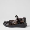 Shoes ZIERA | Sebille Xf Black Wrinkle Patent Flat Shoes