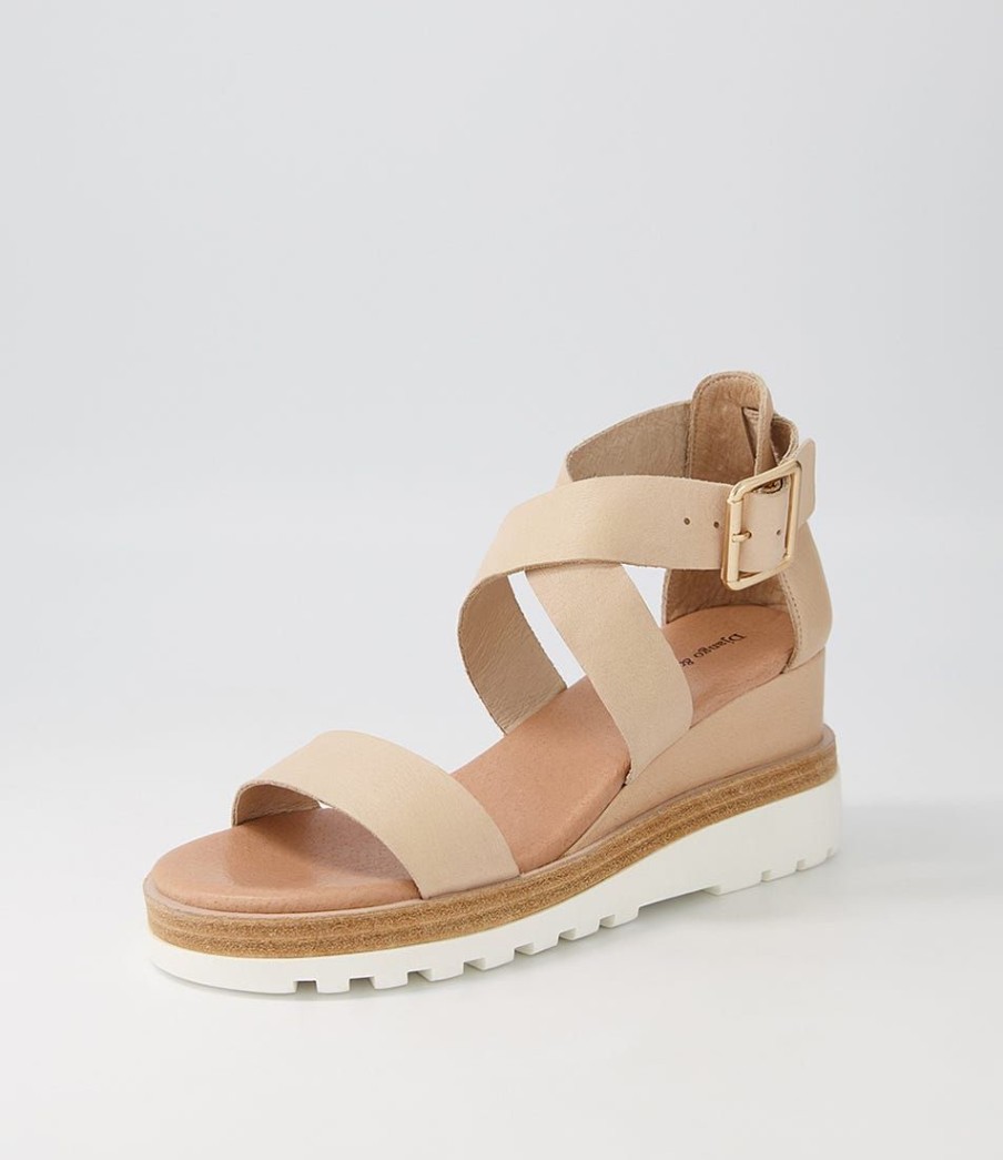 Shoes DJANGO & JULIETTE | Becker Camel White Leather Sandals