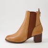 Shoes DJANGO & JULIETTE | Shoko New Tan Choc Leather Chelsea Boots