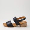 Shoes EOS | Saige Black Leather Sandals