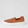 Shoes DJANGO & JULIETTE | Willett Dark Tan White Leather Elastic Sneakers