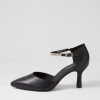 Shoes TOP END | Luxom Black Silver Leather Jewels Heels