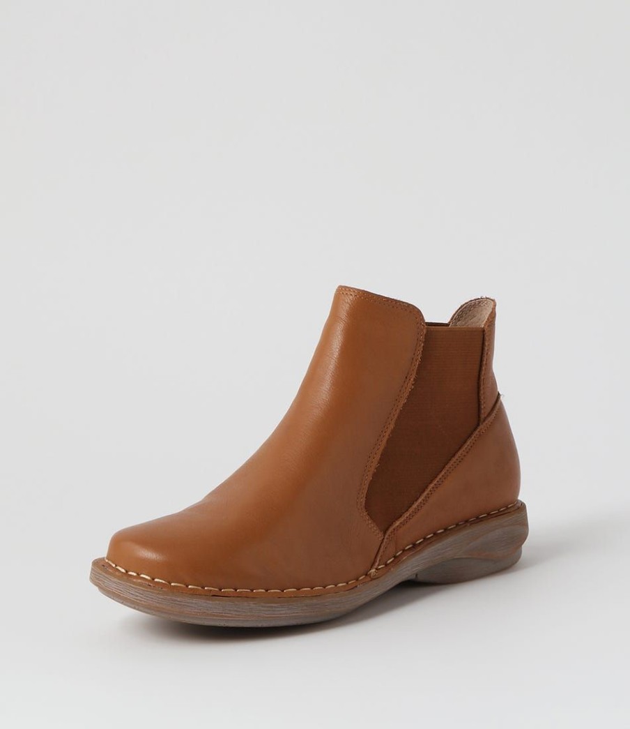 Shoes DJANGO & JULIETTE | Rosiel Dark Tan Leather Chelsea Boots