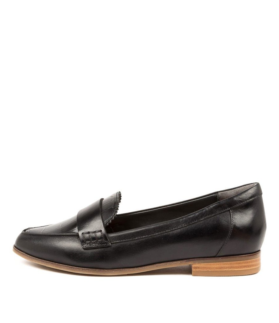 Shoes ZIERA | Oreta Xw Blk Slt Lth Croc