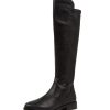 Shoes ZIERA | Sallies Xf Black Stretch Leather Knee High Boots