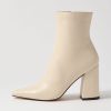 Shoes MOLLINI | Fatal Vanilla Leather Ankle Boots