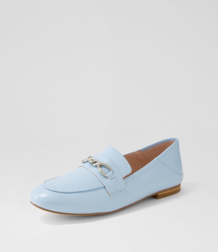 Shoes MOLLINI | Gollini Powder Blue Leather Loafers