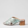 Shoes DJANGO & JULIETTE | Firey Khaki Croc Print Leather Mules