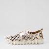 Shoes DIANA FERRARI | Alabela Rose Gold White Leather Lace Up Flats