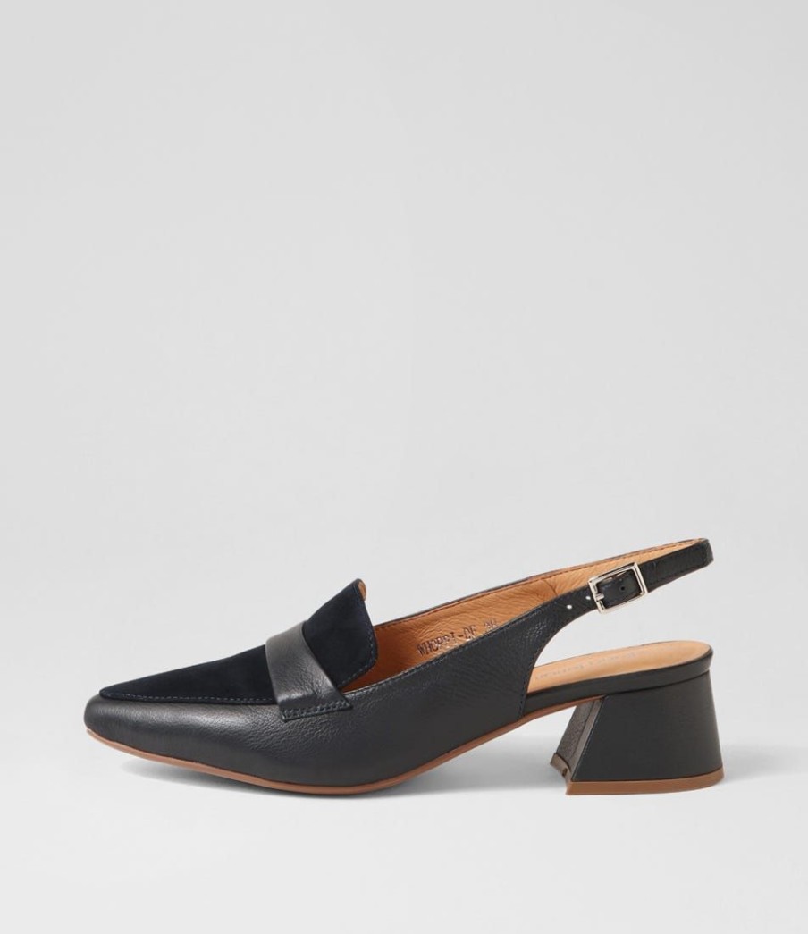 Shoes DIANA FERRARI | Whoppi Navy Leather Suede Heels