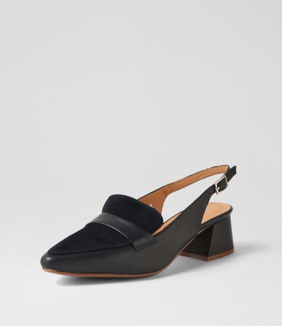 Shoes DIANA FERRARI | Whoppi Navy Leather Suede Heels