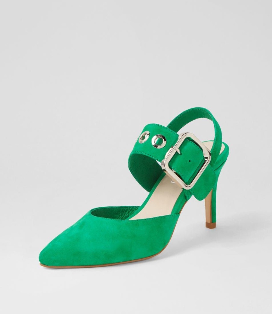 Shoes TOP END | Brylie New Emerald Suede Mary Jane Heels