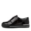 Shoes ZIERA | Alyces W Black Patent Leather Sneakers