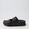 Shoes DJANGO & JULIETTE | Gabbath Black Leather Slides