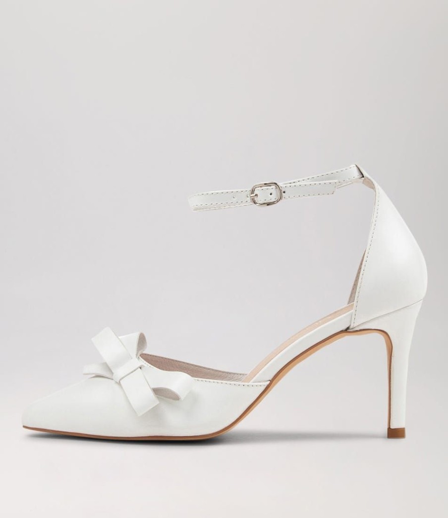 Shoes TOP END | Benzal White Leather Heels