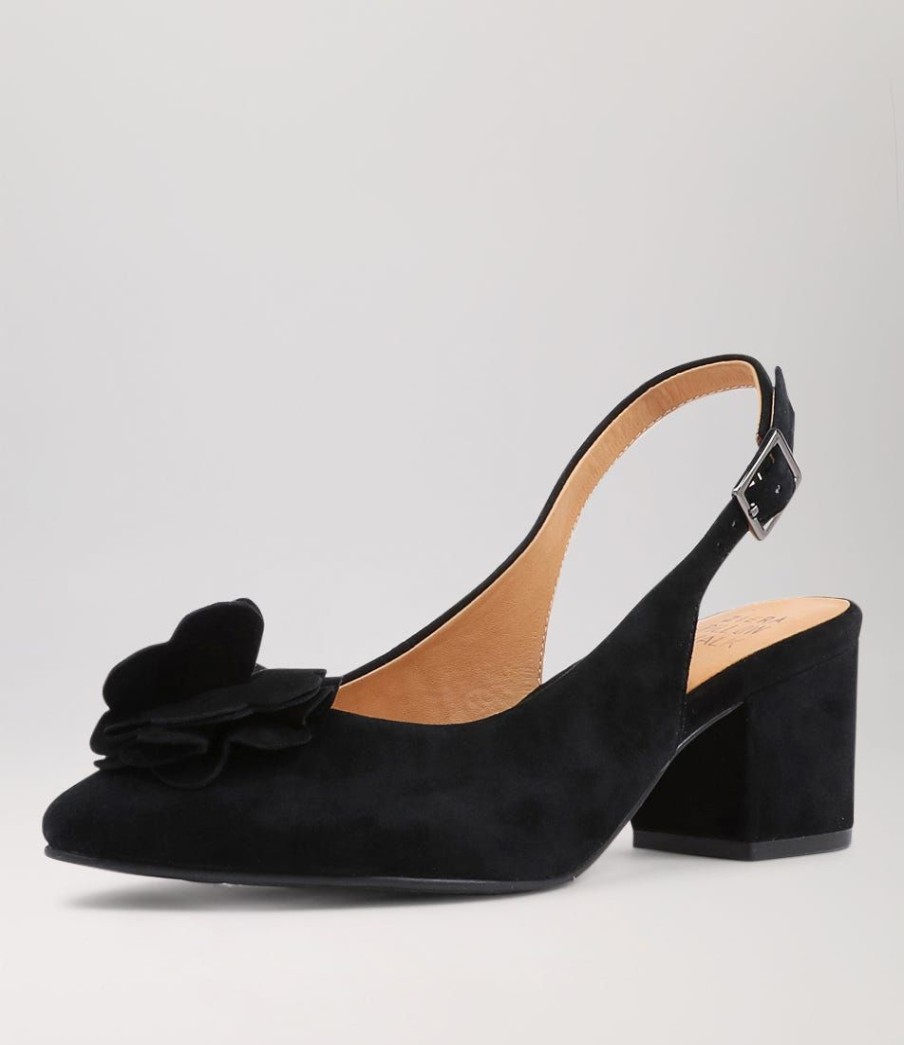 Shoes ZIERA | Vaccero Xw Black Suede Heels