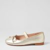 Shoes MOLLINI | Bow Pale Gold Leather Ballet Flats