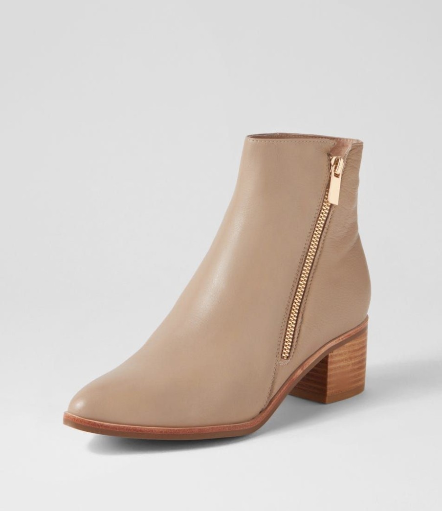 Shoes MOLLINI | Spayn Light Taupe Leather Ankle Boots