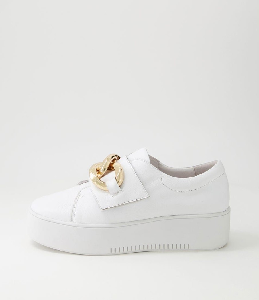 Shoes DJANGO & JULIETTE | Wabble White Leather Sneakers