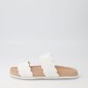 Shoes DJANGO & JULIETTE | Dainton White Fabric Slides