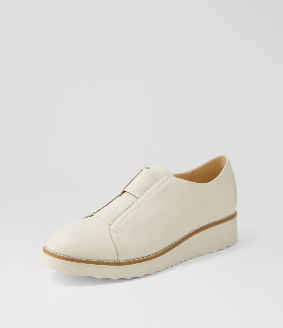 Shoes TOP END | Obblie Almond Leather Elastic Flat Shoes