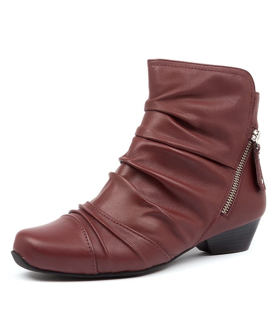 Shoes ZIERA | Camryn Xw Dk Red Leather